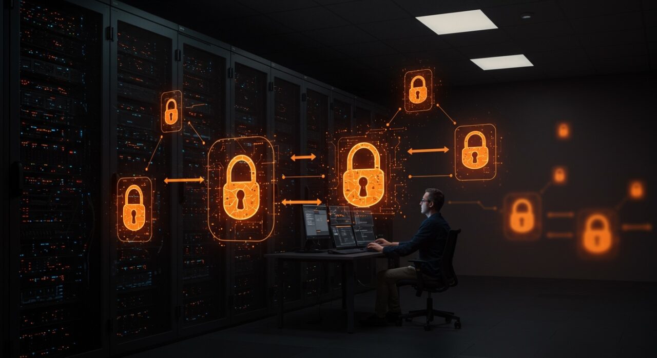 Visualización conceptual de locks en PostgreSQL para optimización y concurrencia en bases de datos SaaS, con énfasis en claves para founders.