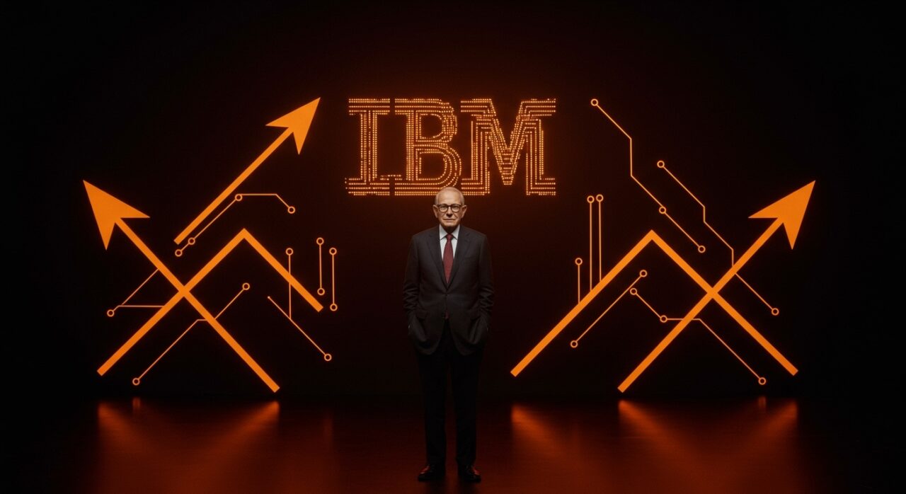 Retrato de Lou Gerstner simbolizando liderazgo e innovación en la transformación cultural de IBM dentro del ecosistema tecnológico.