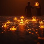 Impacto de la manipulación digital y costo de cuentas falsas en la economía digital según estudio Cambridge, con representación visual de perfiles falsos y riesgo digital.