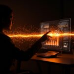 Interfaz digital de contabilidad automatizada con inteligencia artificial en tax tech impulsada por financiamiento startup.