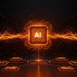 Imagen editorial futurista que representa la adquisición de Celestial AI por Marvell con enfoque en semiconductores, IA y fotónica en ecosistema tecnológico.