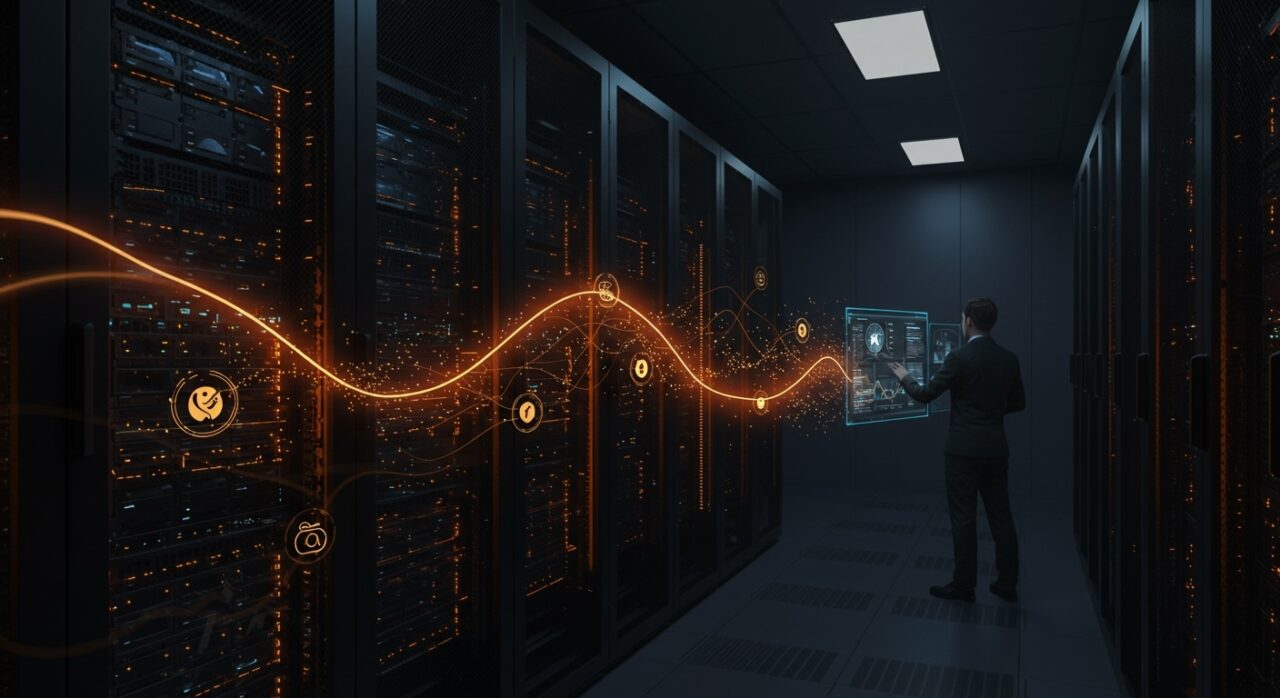 Sensores inteligentes MayimFlow previniendo fugas en data centers con tecnología avanzada y monitoreo en tiempo real.