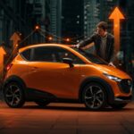 Mazda suitcase car portátil de tres ruedas representando innovación en movilidad urbana y tendencias tecnológicas para startups.