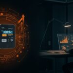 Medidor inteligente en entorno tecnológico representando ahorro energético con inteligencia artificial para startups en LATAM.
