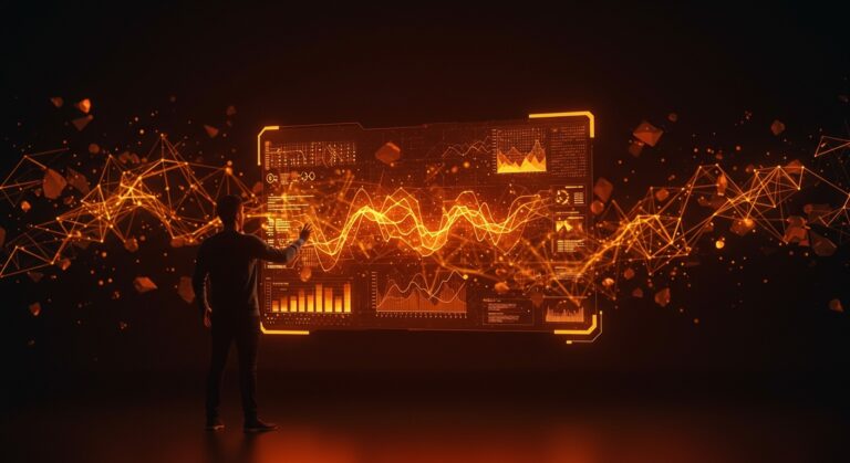 Founder controlando modelos de lenguaje grande en tiempo real con la herramienta Mentat, destacando innovación en IA para startups tecnológicas.