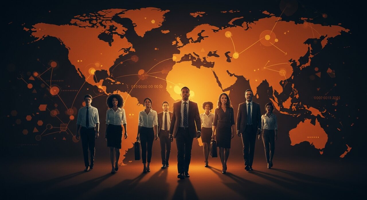 Migración de emprendedores desde Estados Unidos hacia LATAM, representando tendencias sociales y retos del ecosistema startup.