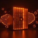 Migración de Mastodon a FreeBSD jails con automatización y seguridad en infraestructura tecnológica representada en arte digital.