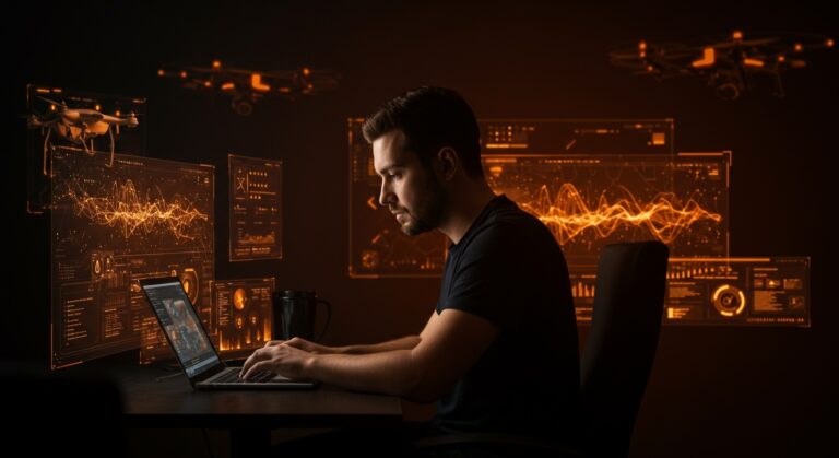 Fundador tecnológico utilizando modelos IA open source adaptables y eficientes para edge en dispositivos como laptops y drones.