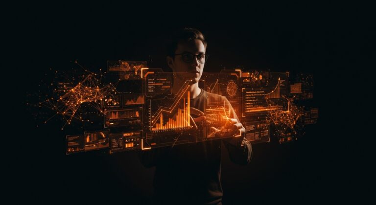 Modelo IA open-source de DeepSeek en entorno tecnológico, resaltando automatización y competitividad para startups.