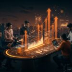 Colaboración de founders de startups en India con metaforas visuales de inversión en venture capital e inteligencia artificial, tema central fondo Nexus Venture Partners.