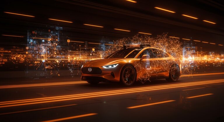 Modelo de IA abierta de Nvidia aplicada a autos autónomos, destacando innovación en inteligencia artificial para movilidad autónoma.