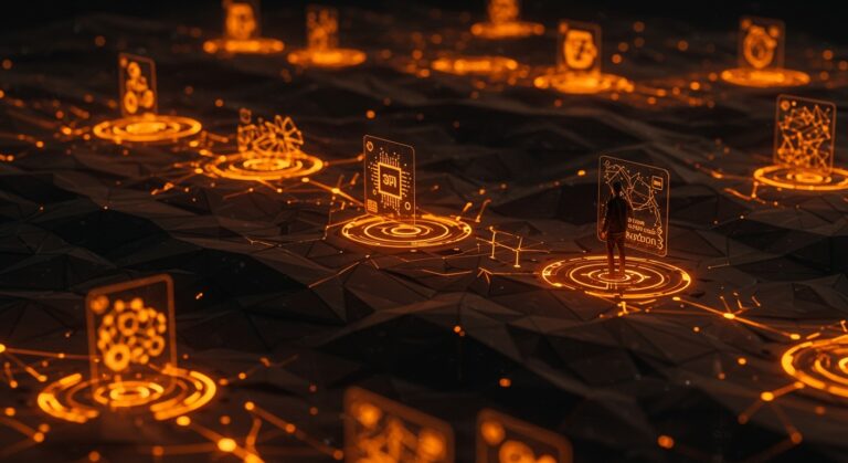 Visualización del ecosistema de IA abierta de Nvidia con Slurm y Nemotron 3, destacando colaboración e innovación tecnológica en startups.