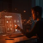 Developer creando y lanzando aplicaciones de inteligencia artificial en ChatGPT, aprovechando el nuevo ecosistema de apps de OpenAI para startups.