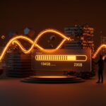 Optimización de software en videojuegos mostrando reducción de tamaño de instalación con gestión eficiente de datos en tecnología digital.