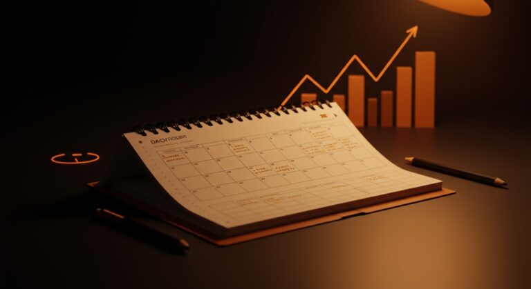 Planner mensual minimalista offline y imprimible para gestión de tareas y productividad en startups.