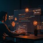 Desarrollador migrando JustHTML de Python a JavaScript con inteligencia artificial Codex CLI y GPT-5.2, mostrando innovación tecnológica en startups.
