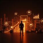 Inversiones de private equity impulsando startups tech en LATAM con metáforas visuales de escalabilidad y gobernanza.