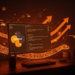 Imagen editorial de alto impacto mostrando Python 3.15 optimizado con intérprete más rápido en Windows, destacando rendimiento y software de inteligencia artificial en Ecosistema Startup.