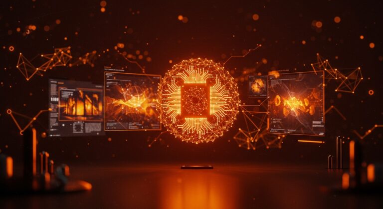 Generación de imágenes con IA open source Qwen-Image-2512 mostrando innovación tecnológica frente a Google Nano Banana Pro para empresas tech.