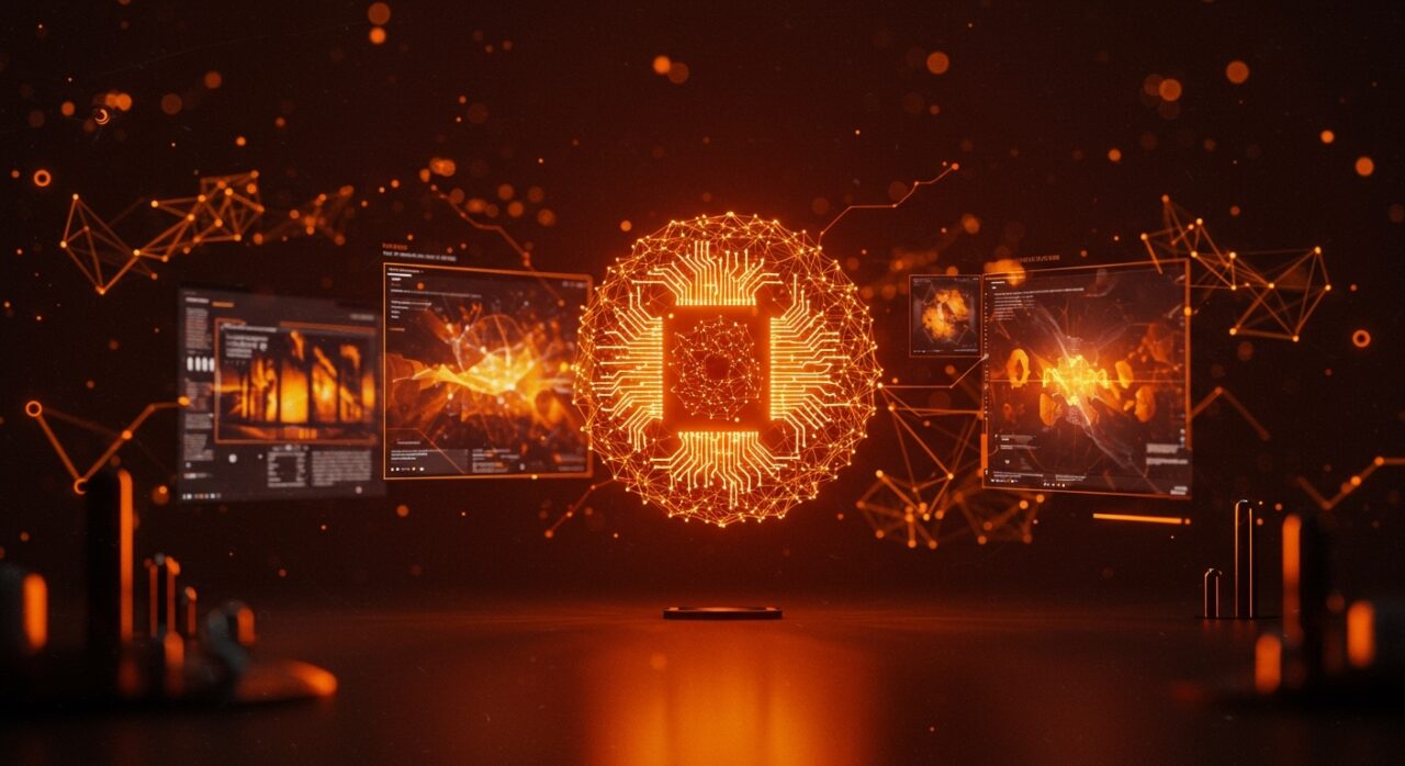 Generación de imágenes con IA open source Qwen-Image-2512 mostrando innovación tecnológica frente a Google Nano Banana Pro para empresas tech.