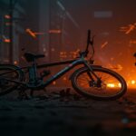 Bicicleta eléctrica caída simbolizando la bancarrota de Rad Power Bikes y aprendizajes para startups de hardware en LATAM.