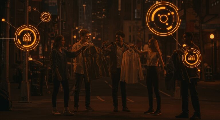 Expansión del alquiler de ropa peer-to-peer en Estados Unidos destacando economía circular e innovación en startups.