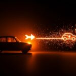 Visual editorial sobre la retirada de Europa de los vehículos eléctricos, mostrando riesgos y oportunidades en el mercado automotriz y la transición energética.