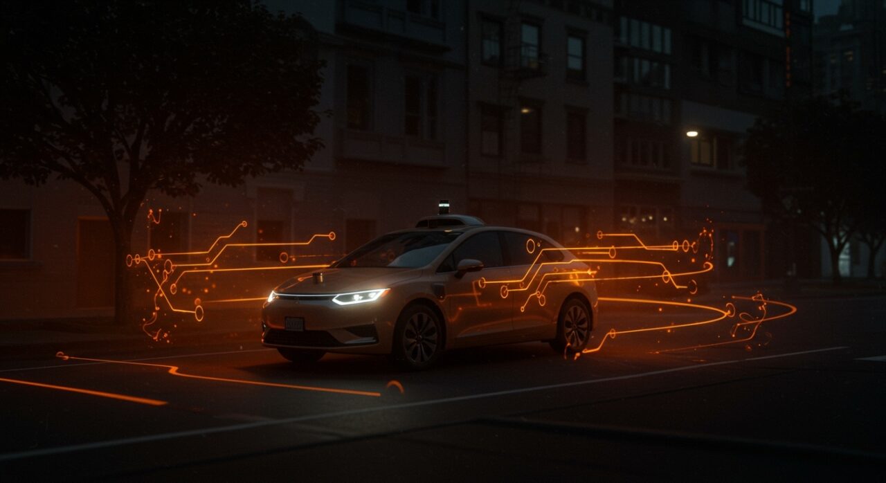 Robotaxi de Waymo operando con resiliencia durante un apagón en San Francisco, destacando la movilidad autónoma y tendencias tecnológicas.