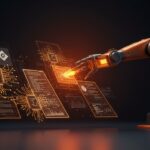 Interfaz futurista de RustOCR escaneando textos multilingües con máxima velocidad y tecnología de IA aplicada para automatización.