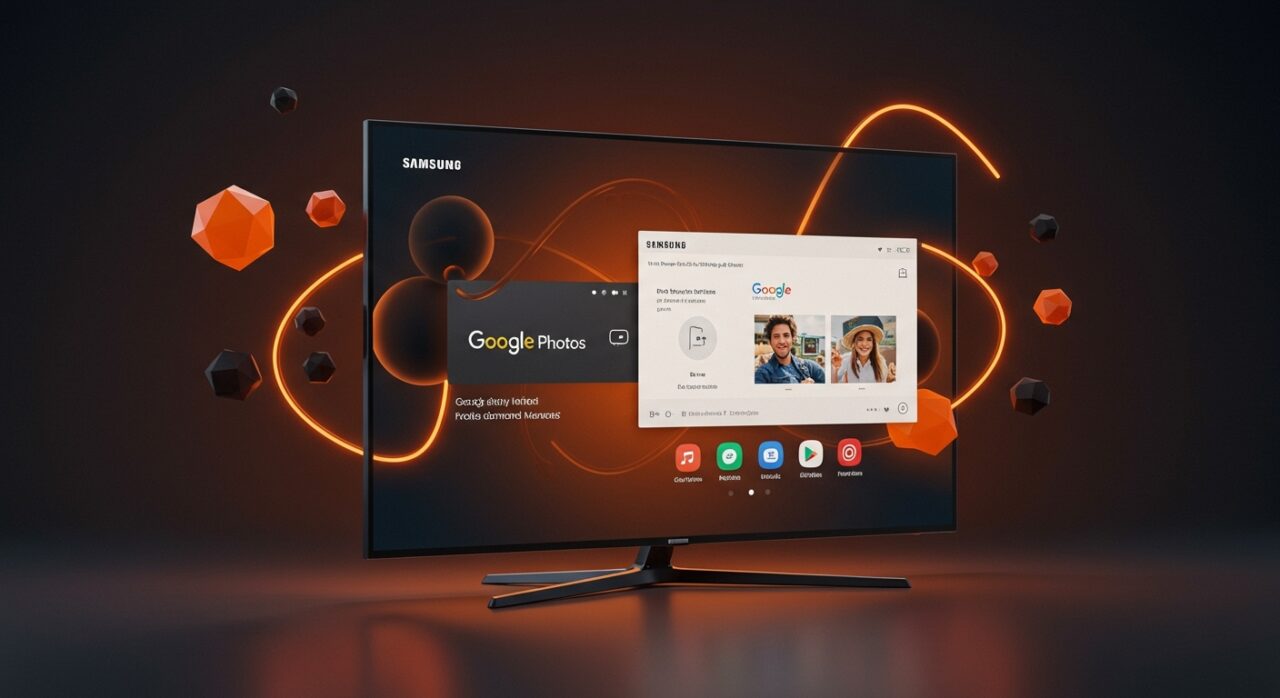 Integración de Google Photos y Memories en TVs Samsung 2026, simbolizando innovación tecnológica y smart home en el ecosistema digital latinoamericano.