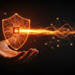 Ilustración conceptual de la adquisición de Armis por ServiceNow mostrando un escudo digital que simboliza ciberseguridad e IA avanzada en el ecosistema startup tech.