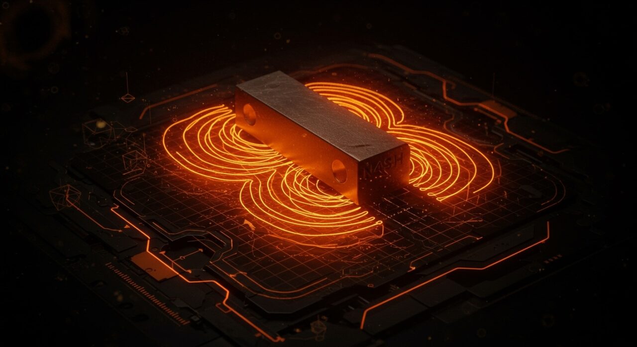Simulación electromagnética detallada de imanes N48SH en Ansys Maxwell destacando magnetización y modelado físico para startups de hardware.