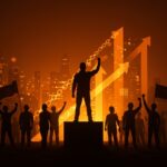 Liderazgo sindical y sindicatos unidos promoviendo la democracia laboral en un mercado moderno y justo.