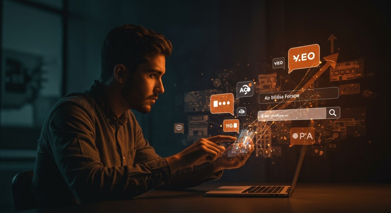 Startup chilena impulsando visibilidad en IA conversacional para pymes con SearchBrand.ai en marketing digital y optimización AEO.