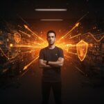 Fundador israelí de startup de ciberseguridad recaudando inversión rápida, simbolizando éxito en funding y tecnología regional.