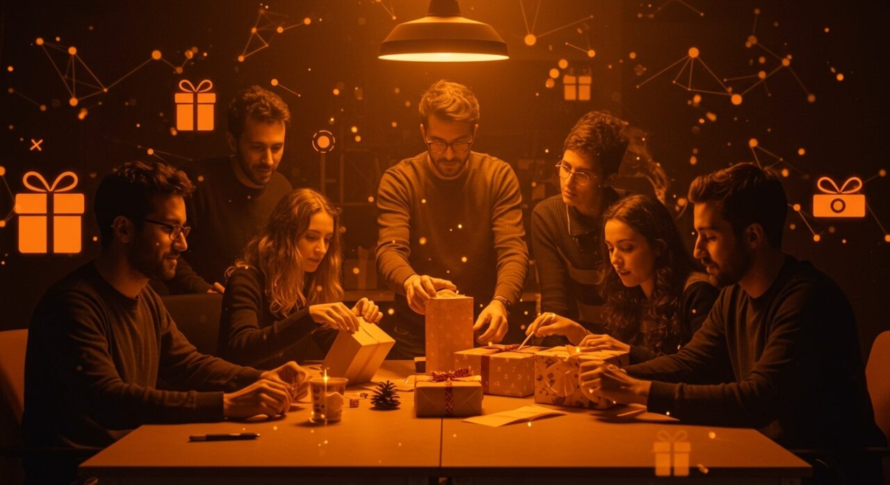 Seis startups españolas innovadoras desarrollando regalos navideños sostenibles en un entorno tecnológico del ecosistema emprendedor.