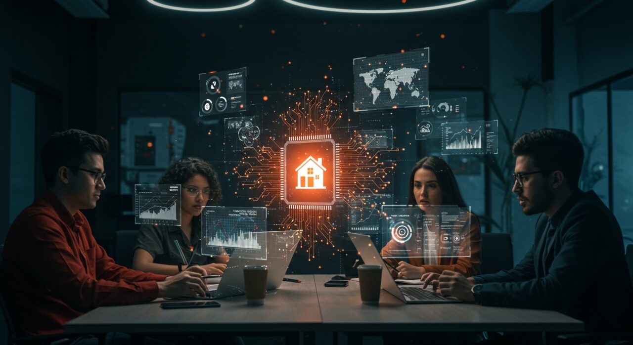 Startups fintech y proptech líderes colaborando con inteligencia artificial y open finance en Disrupt 2025 LATAM.