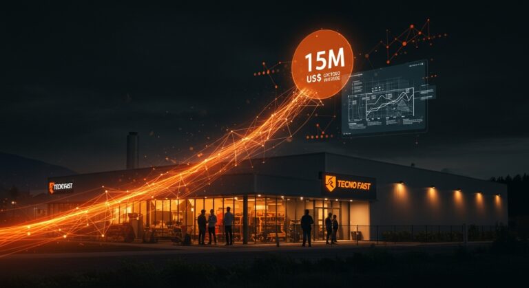 Planta tecnológica Tecno Fast en Puerto Varas con inversión de 15 millones de dólares, destacando innovación y tecnología BIM en mercado regional.