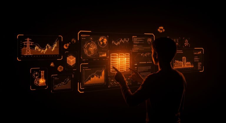 Inversor de venture capital analizando innovaciones en climate tech para tendencias 2026 con enfoque en centros de datos y materiales sostenibles.