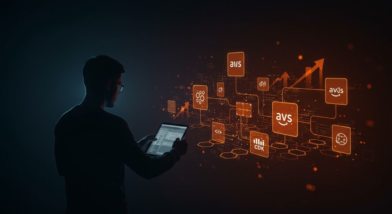 Startup tecnológica migrando infraestructura con Terraform CDK y AWS CDK, ilustrando fin de soporte y transición tecnológica.