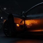 Investigación NHTSA sobre seguridad en puertas eléctricas de autos Tesla resaltada en imagen conceptual de innovación automotriz y protección vehicular.