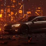 Colapso de la flota Tesla en robotaxis, ilustrando riesgos en autonomía y movilidad eléctrica para startups e inversores.