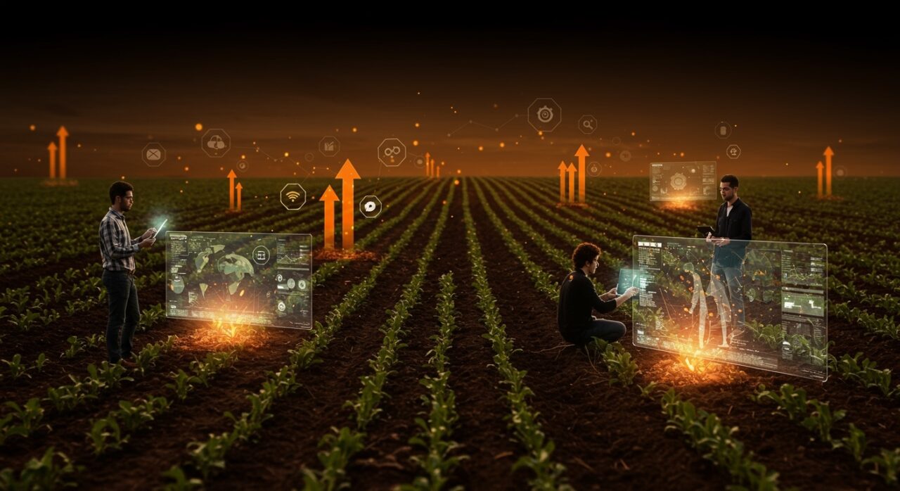 Startups Agrotech digitalizando el campo español con IA, IoT y sostenibilidad en innovaciones agrícolas.