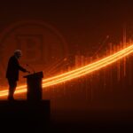 Warren Buffett dejando la dirección de Berkshire Hathaway, simbolizando sucesión corporativa e impactos en el mercado financiero.