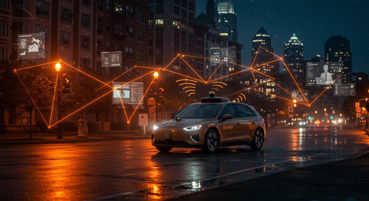 Pruebas autónomas de Waymo en Filadelfia destacando movilidad urbana y oportunidades para startups tecnológicas.