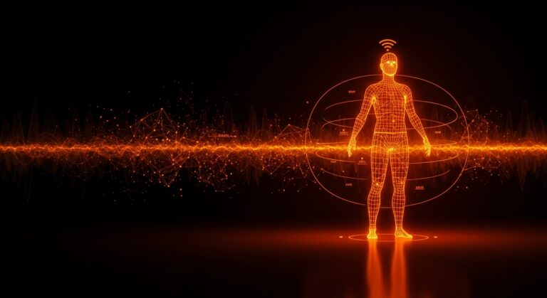 Estimación de pose humana con WiFi DensePose usando inteligencia artificial y hardware WiFi para monitoreo en tiempo real y privacidad.