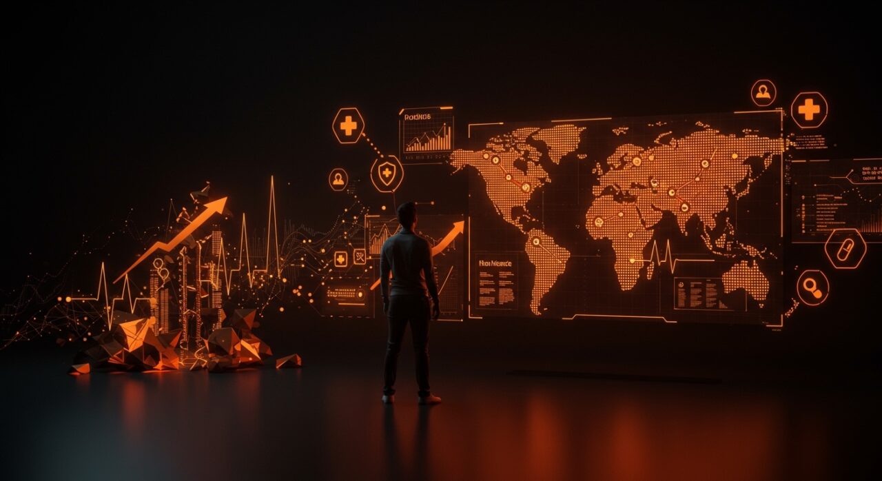 Founder de startup healthtech planificando ronda récord de financiación y expansión en el sector de seguros de salud.