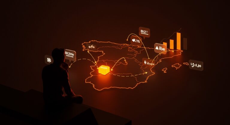 Inversión en startups en Alicante destacada en un mapa digital de España con metáforas de flujo de funding y ecosistema emprendedor local.