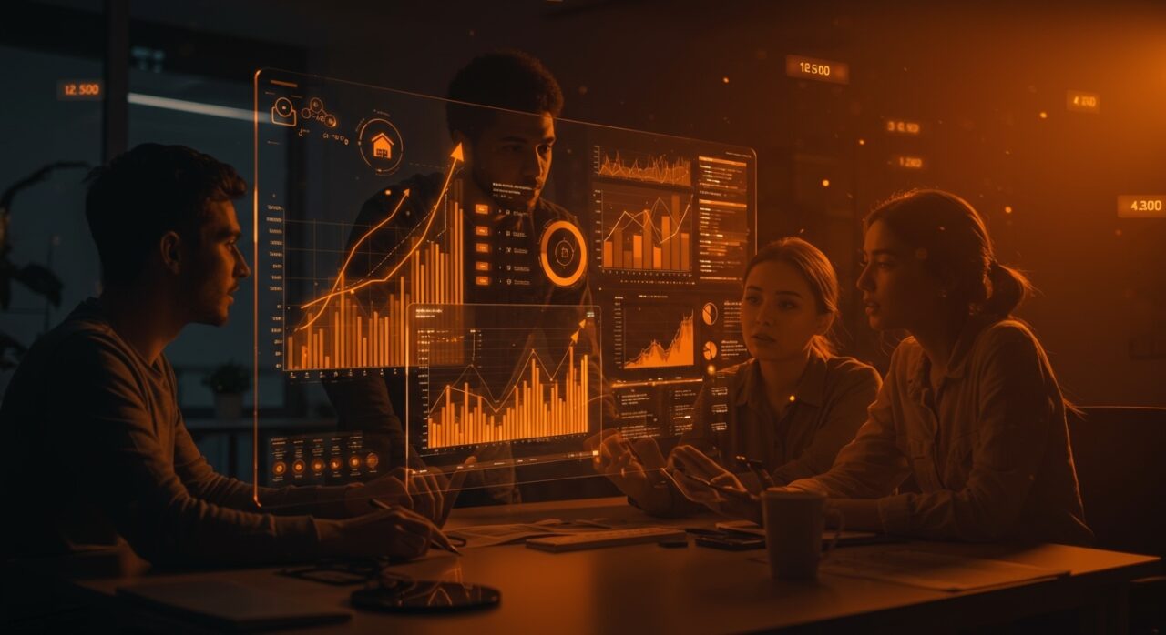 App Clarito ayudando a pequeñas empresas a controlar sus finanzas con crecimiento SaaS e innovación startup en un entorno colaborativo.