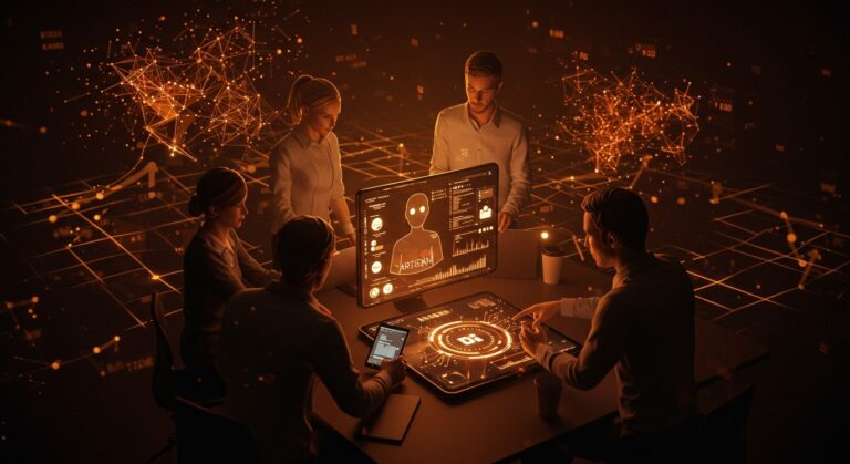 Startup de IA Artisan reactivada en LinkedIn con controles manuales, simbolizando innovación y resiliencia en el ecosistema startup.